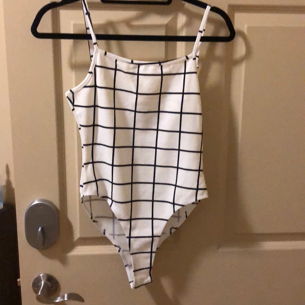 NWOT Plaid body suit